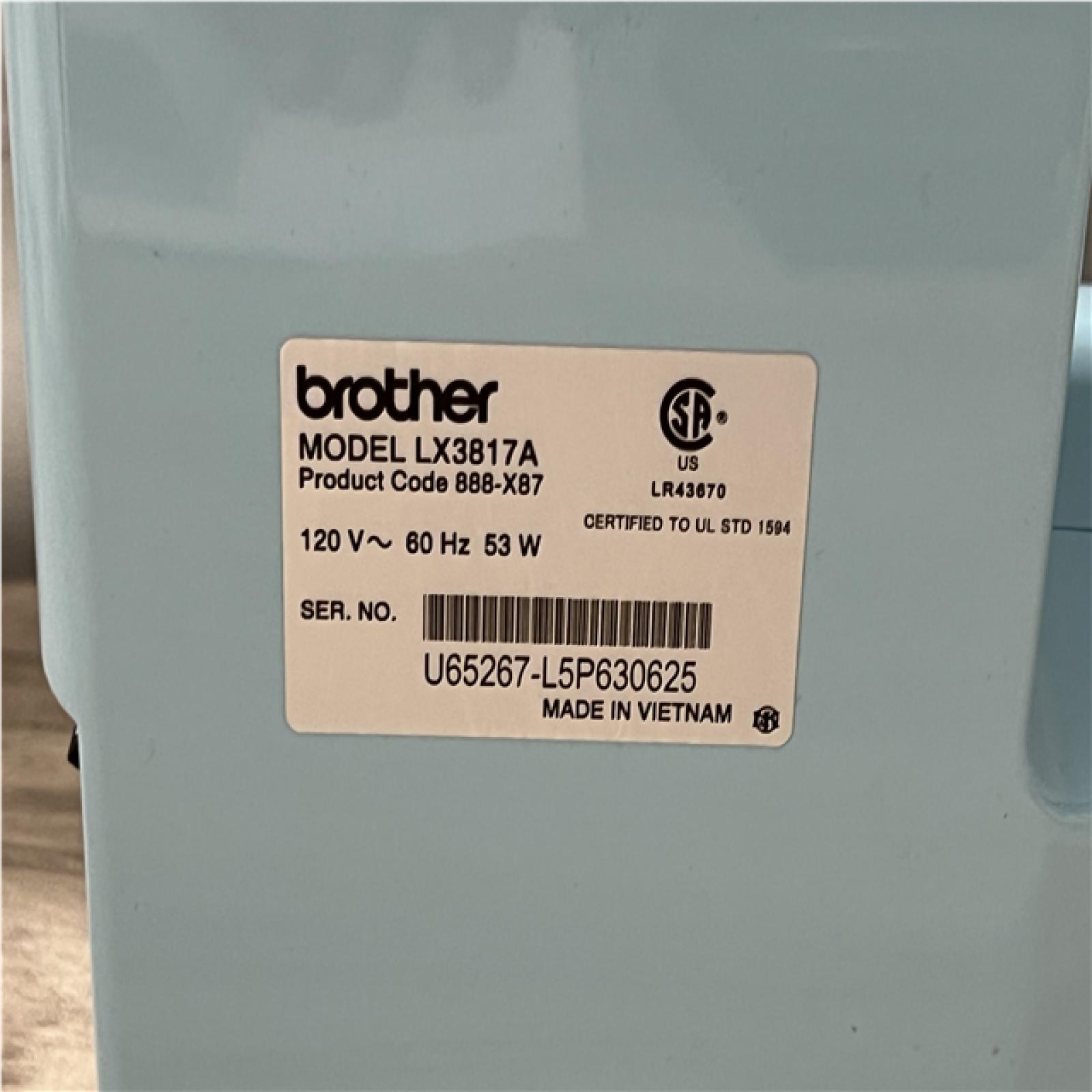 AS-IS Brother RLX3817A 17-Stitch Portable Embroidery Sewing Machine Plastic Metal Aqua