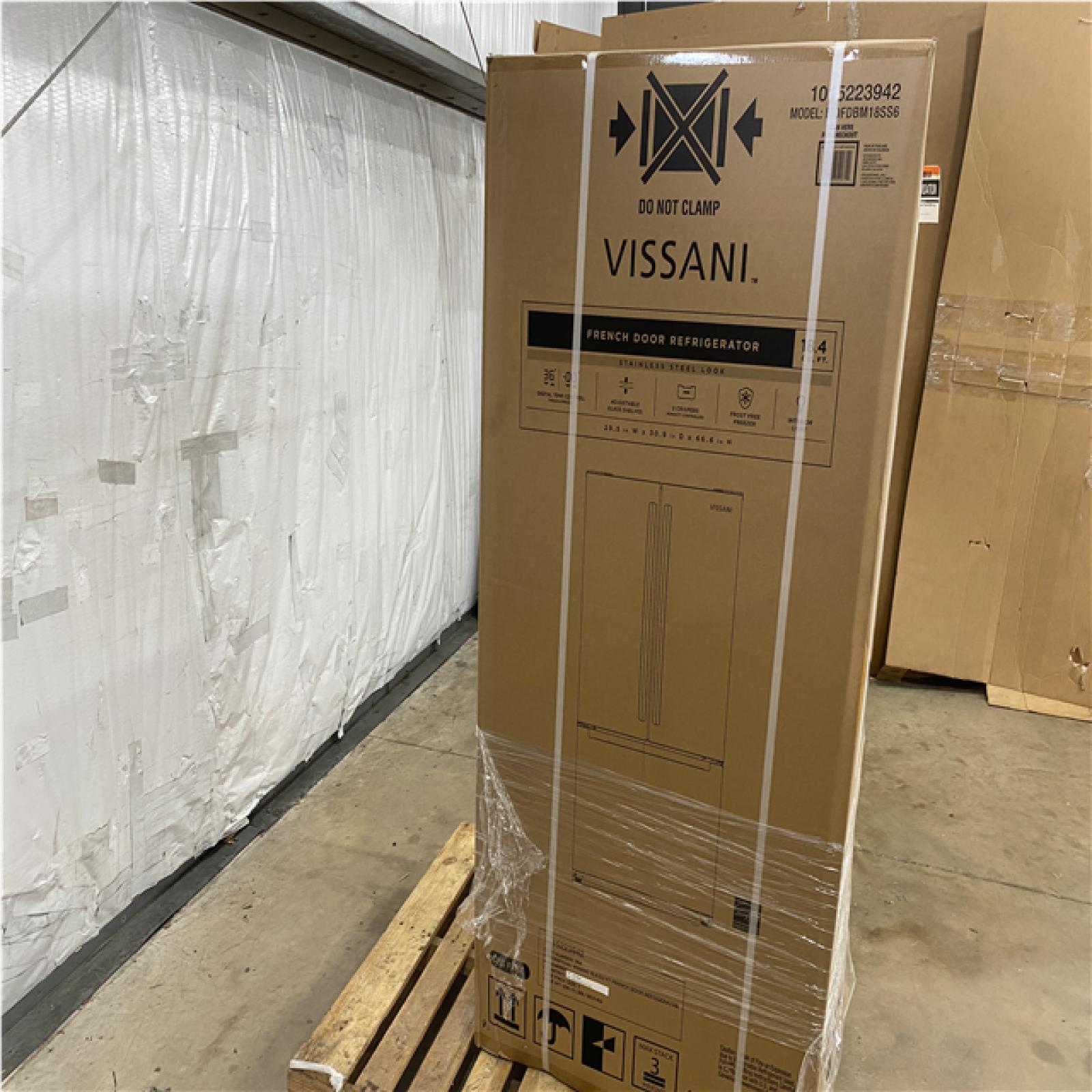 Houston Location - AS-IS home improvement pallet VISSANI REFRIGERATOR