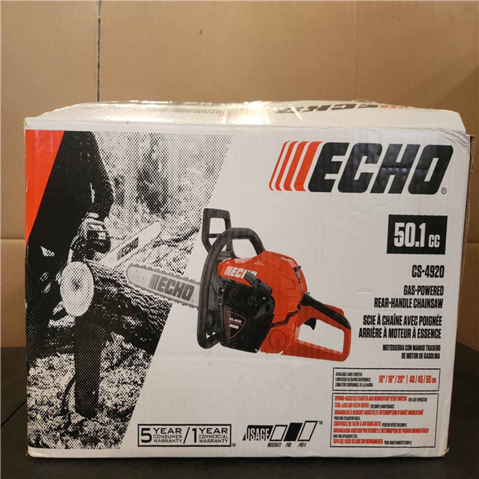 Phoenix NEW ECHO 20 in. 50.1 cc 2-Stroke Gas Rear Handle Chainsaw