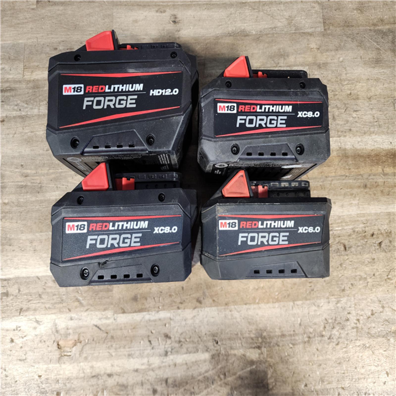 HOUSTON LOCATION - AS-IS MILWAUKEE FORGE BATTERY PACK QTY - 4