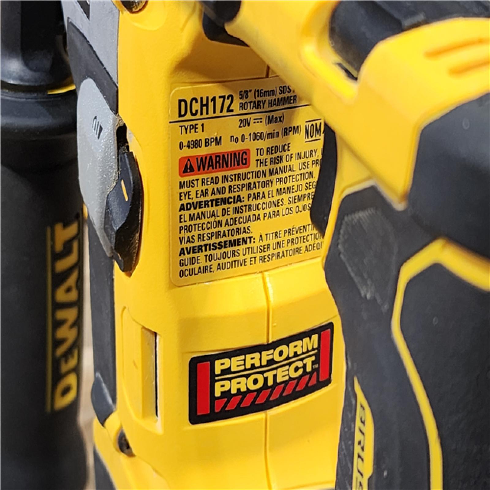 HOUSTON LOCATION - AS-IS Dewalt DCH172B MAX Atomic 20V 5/8 Inch Brushless Cordless SDS Plus Rotary Hammer (Tool Only)