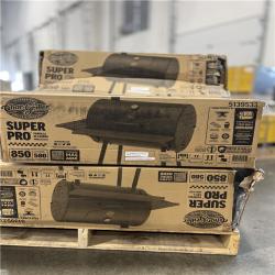 DALLAS LOCATION - Char-Griller Super Pro Charcoal Grill 30-in W Black Barrel Charcoal Grill PALLET - (5 UNITS)