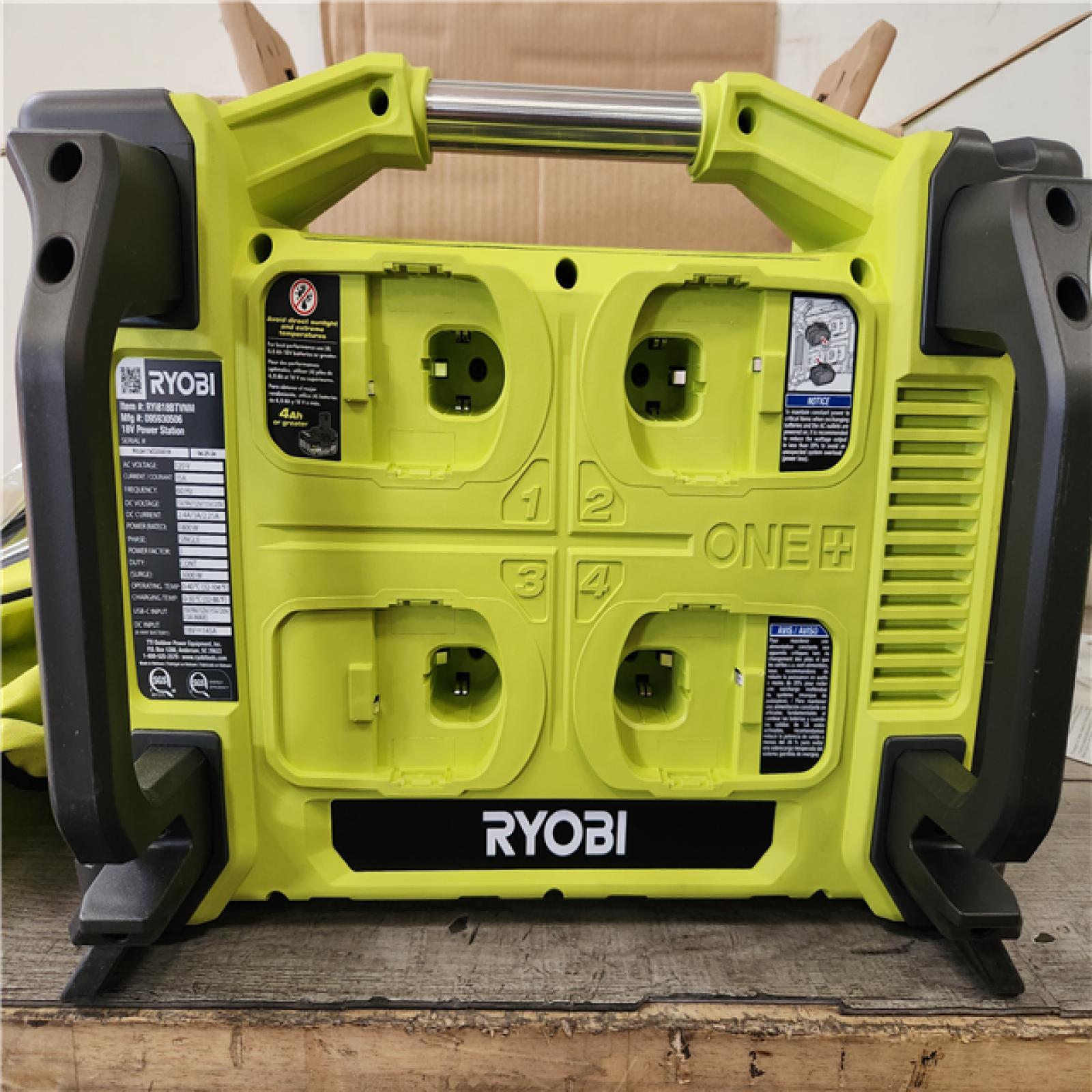 Phoenix NEW RYOBI 18V ONE+ 1800-Watt Portable Battery Inverter Power Station/8-Port Charger (Tool Only)
