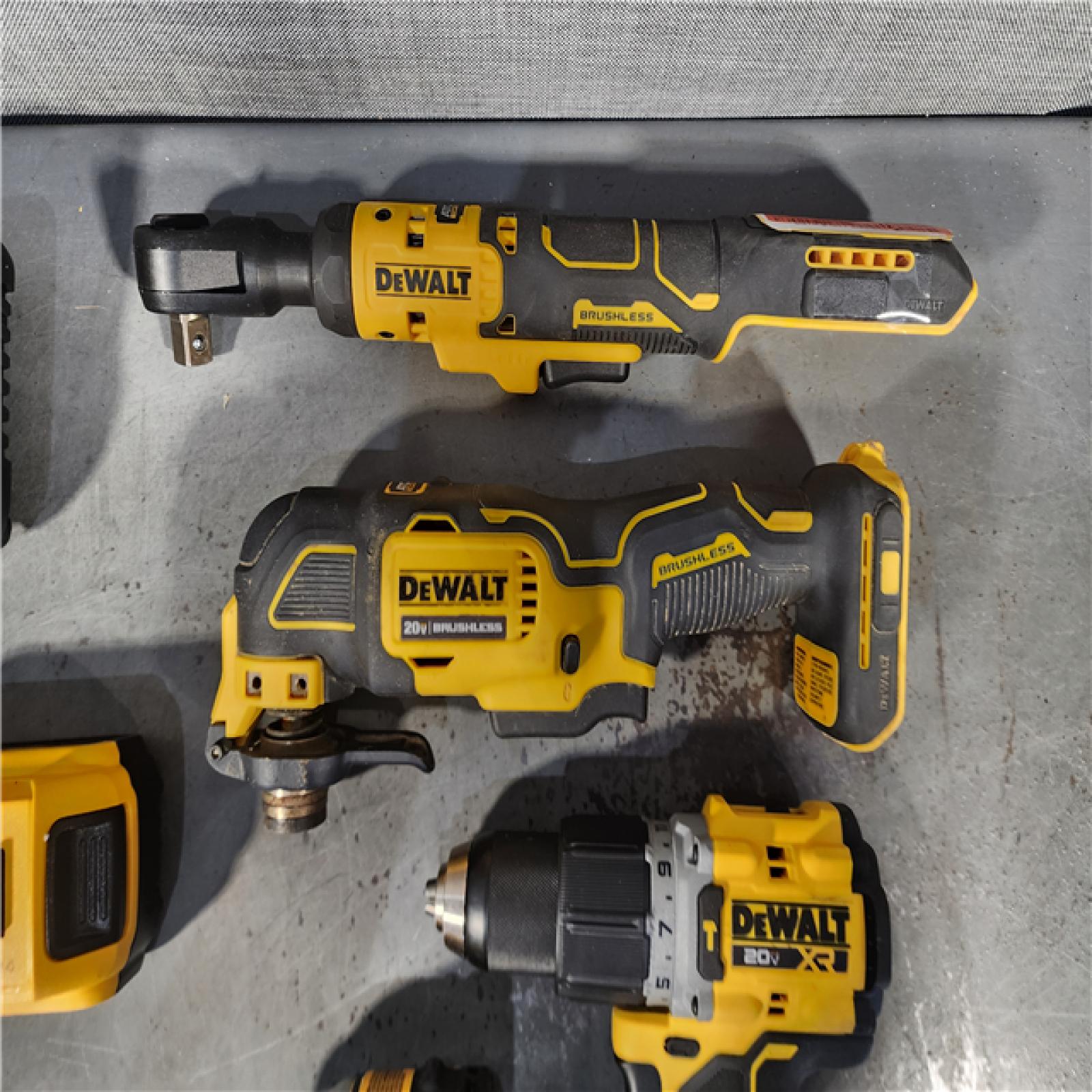 HOUSTON LOCATION - AS-IS DEWALT 4 TOOL COMBO KIT W/ (2) BATTERY & CHARGER