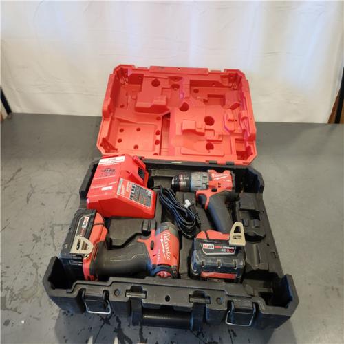 AS-IS- Milwaukee FUEL 18V Lithium-Ion Brushless Cordless Hammer Drill and Impact Driver Combo Kit