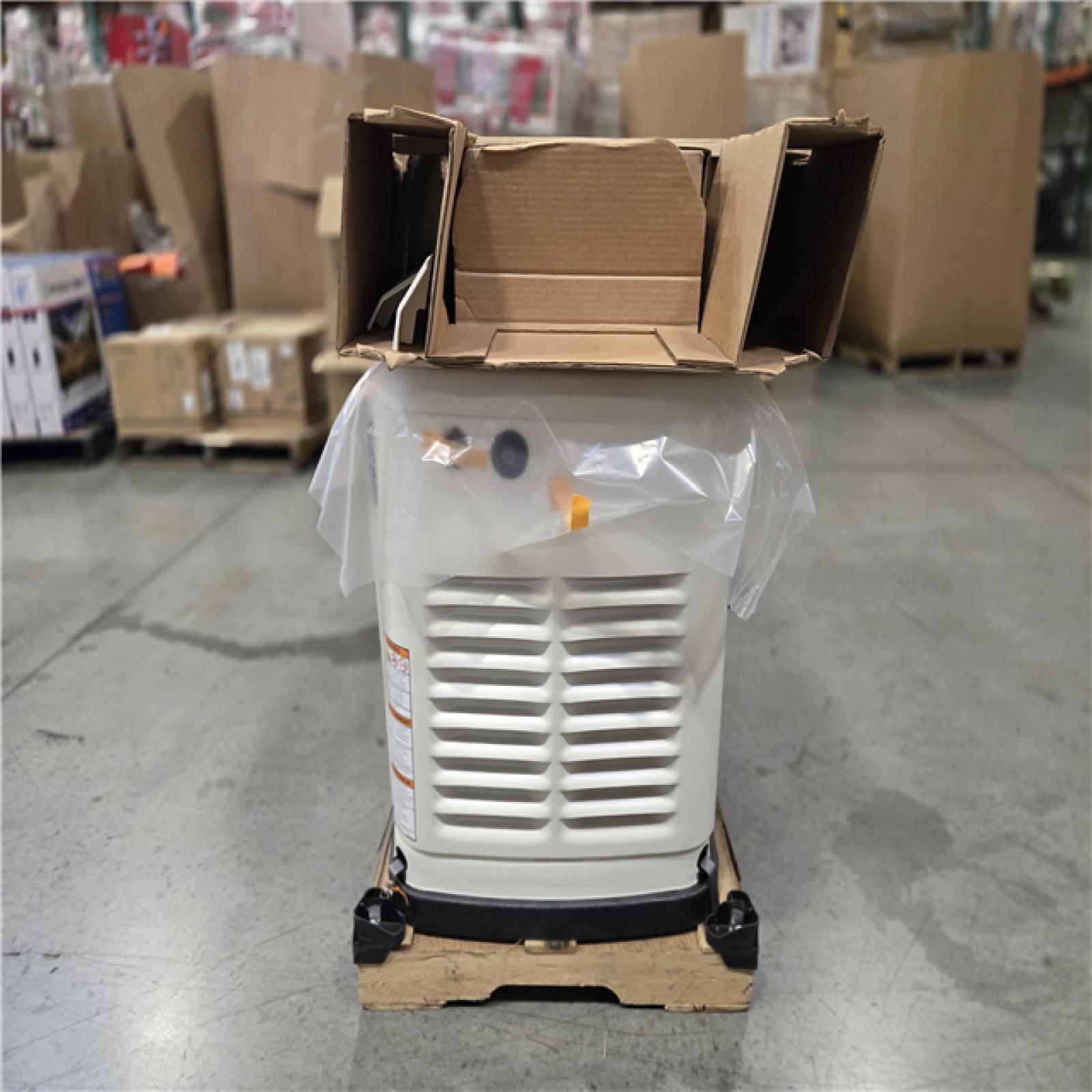 DALLAS LOCATION- AS-IS 26 000 Watt - Dual Fuel Air- Cooled Whole House Home Standby Generator & 200-AMP Transfer Switch