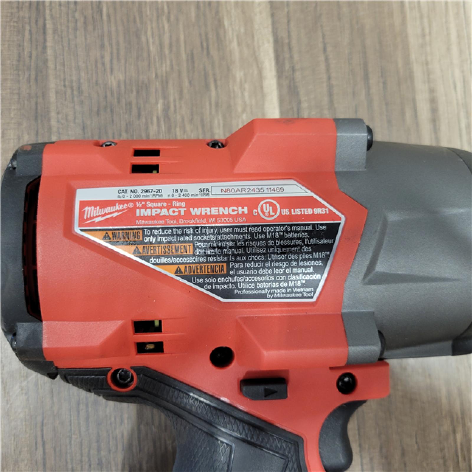 AS-IS Milwaukee M18 FUEL 18V Lithium-Ion Brushless Cordless 1/2 in. Impact Wrench with Friction Ring (Tool-Only)