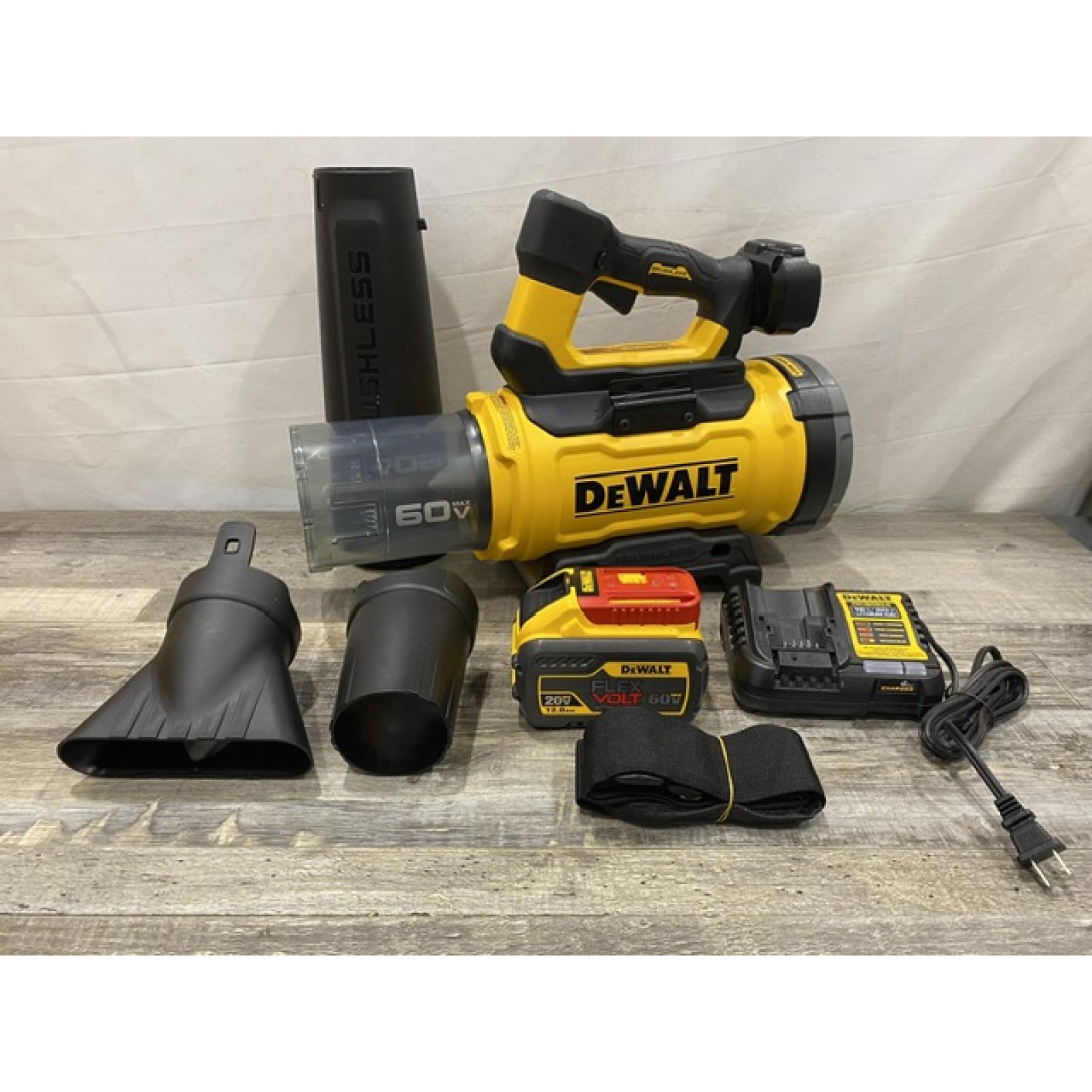 AS-IS DEWALT FLEXVOLT 60V MAX 160 MPH 760 CFM Brushless Cordless Axial Blower Kit