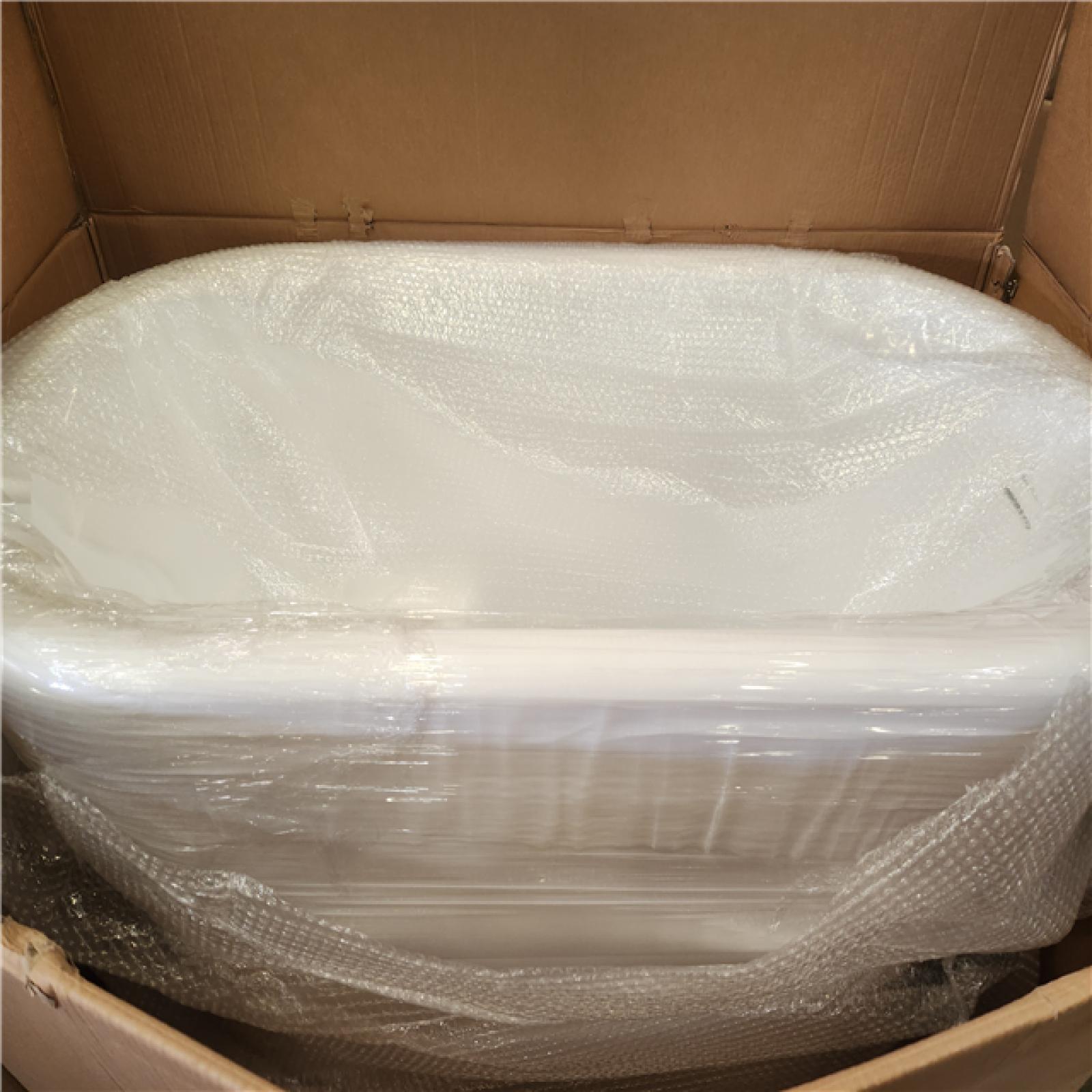 Phoenix NEW Swiss Madison Nanterre 51 in. x 26 in. Japanese Soaking Freestanding Bathtub in Glossy White