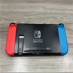 AS-IS Nintendo Switch Game Console - Black (HAC-001(-01) w/Blue & Red Joycon