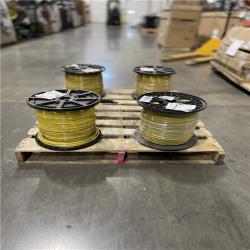 DALLAS LOCATION - AS-IS Southwire 2,500 ft. 10 Yellow Solid CU THHN Wire (4 SPOOLS)(SEE NOTES)