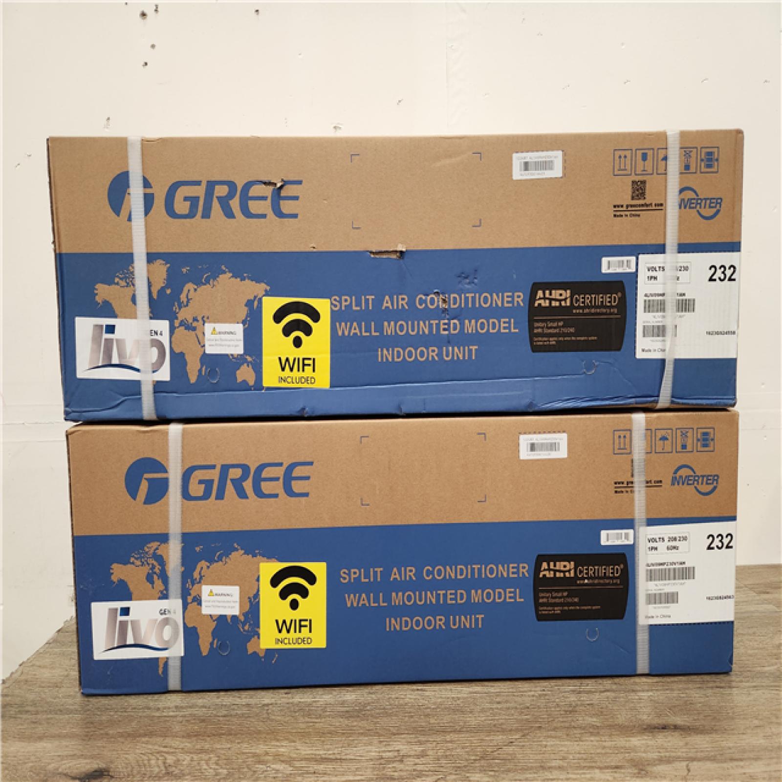 Phoenix Location NEWLY SEALED MULTI18HP230V1EO Gree 18,000 BTU 2-Zone Gen2 21 SEER Heat Pump