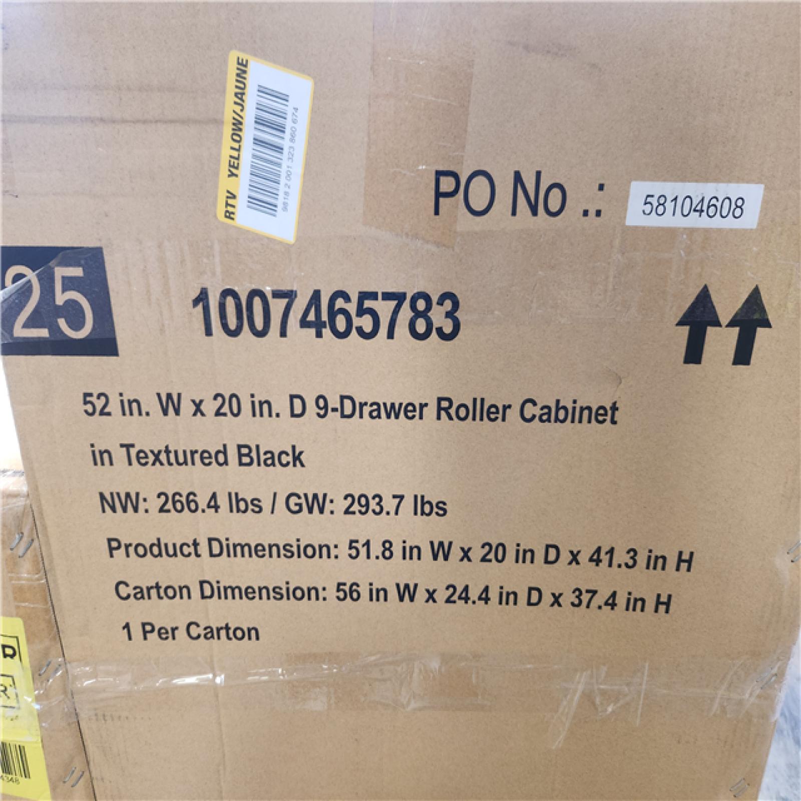 Phoenix NEW Husky Tool Storage 52 in. W x 20 in. D Heavy Duty Rolling Tool Chest Combo in Matte Black (SEALED)