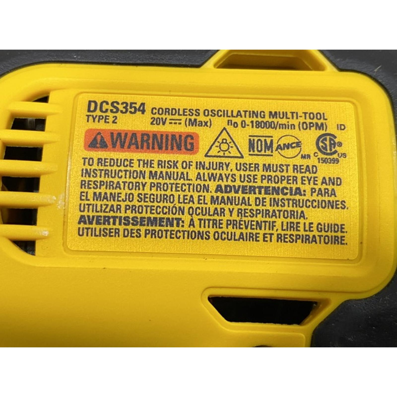 AS-IS DEWALT ATOMIC 20V MAX Cordless Brushless Oscillating Multi Tool (Tool Only)