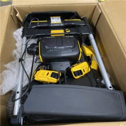 As-Is- DEWALT-2x20V MAX 21 in. Cordless Battery Powered Push Lawn Mower Kit with (2) 10 Ah Batteries and Chargers