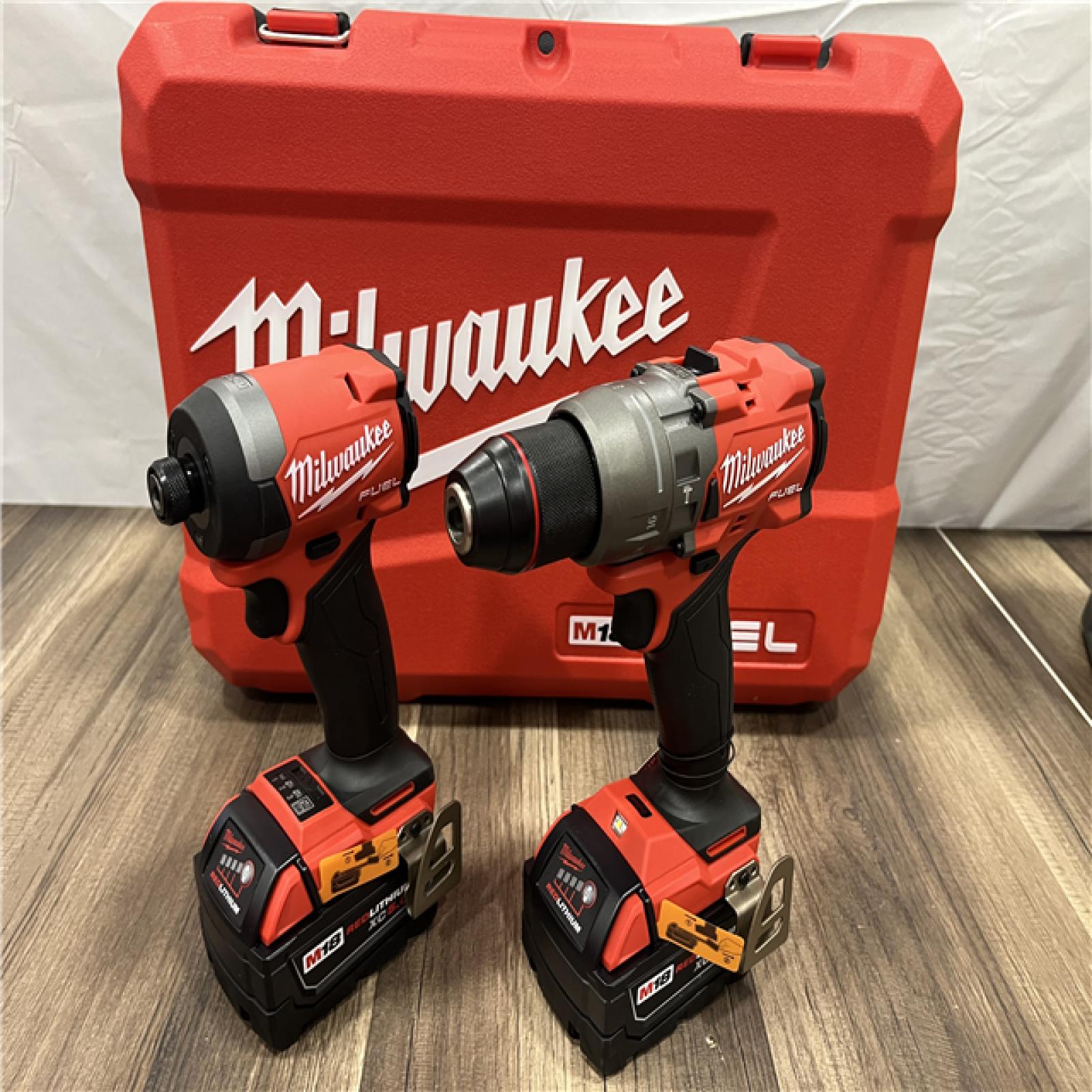 Like New! - MILWAUKEE FUEL 18V Lithium-Ion Brushless Cordless Hammer Drill and Impact Driver Combo Kit