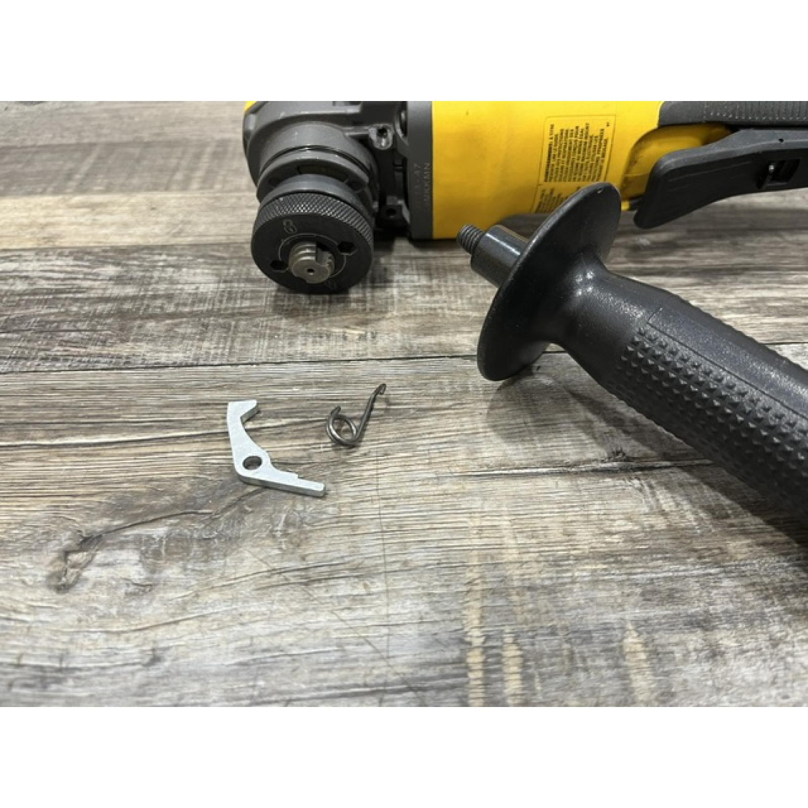 AS-IS DEWALT 20V MAX Cordless Brushless 4.5 - 5 in. Paddle Switch Angle Grinder with FLEXVOLT ADVANTAGE (Tool Only)