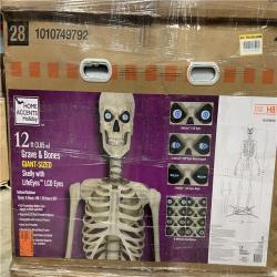 DALLAS LOCATION - AS-IS Home Accents Holiday 12 ft. Grave & Bones Giant-Sized Skelly with LifeEyes™ LCD Eyes H5