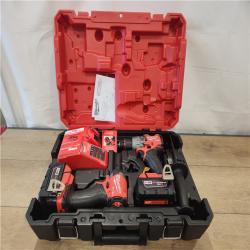 AS-IS- Milwaukee FUEL 18V Lithium-Ion Brushless Cordless Hammer Drill and Impact Driver Combo Kit