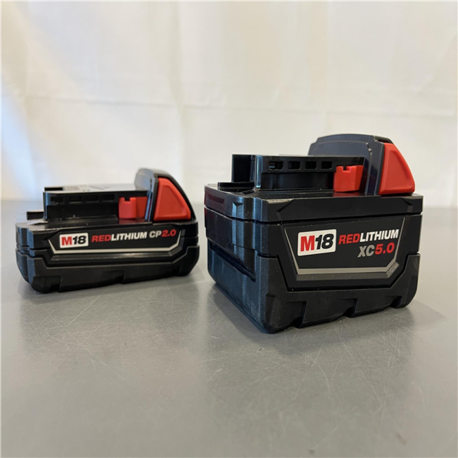 AS-IS - Milwaukee M18 18-Volt Lithium-Ion Starter Kit with One 5.0 Ah and One 2.0 Ah Battery and Charger