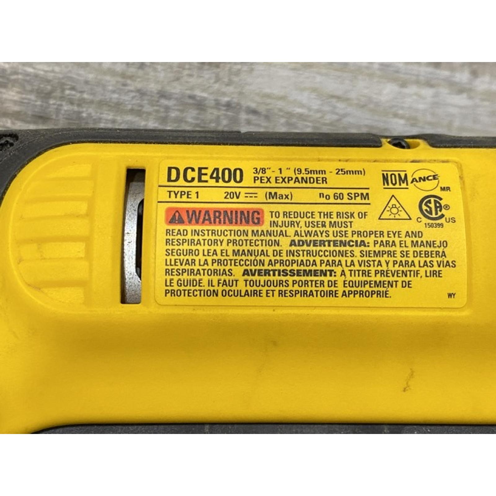 AS-IS DEWALT 20V MAX Cordless 1 in. PEX Expansion Tool Kit