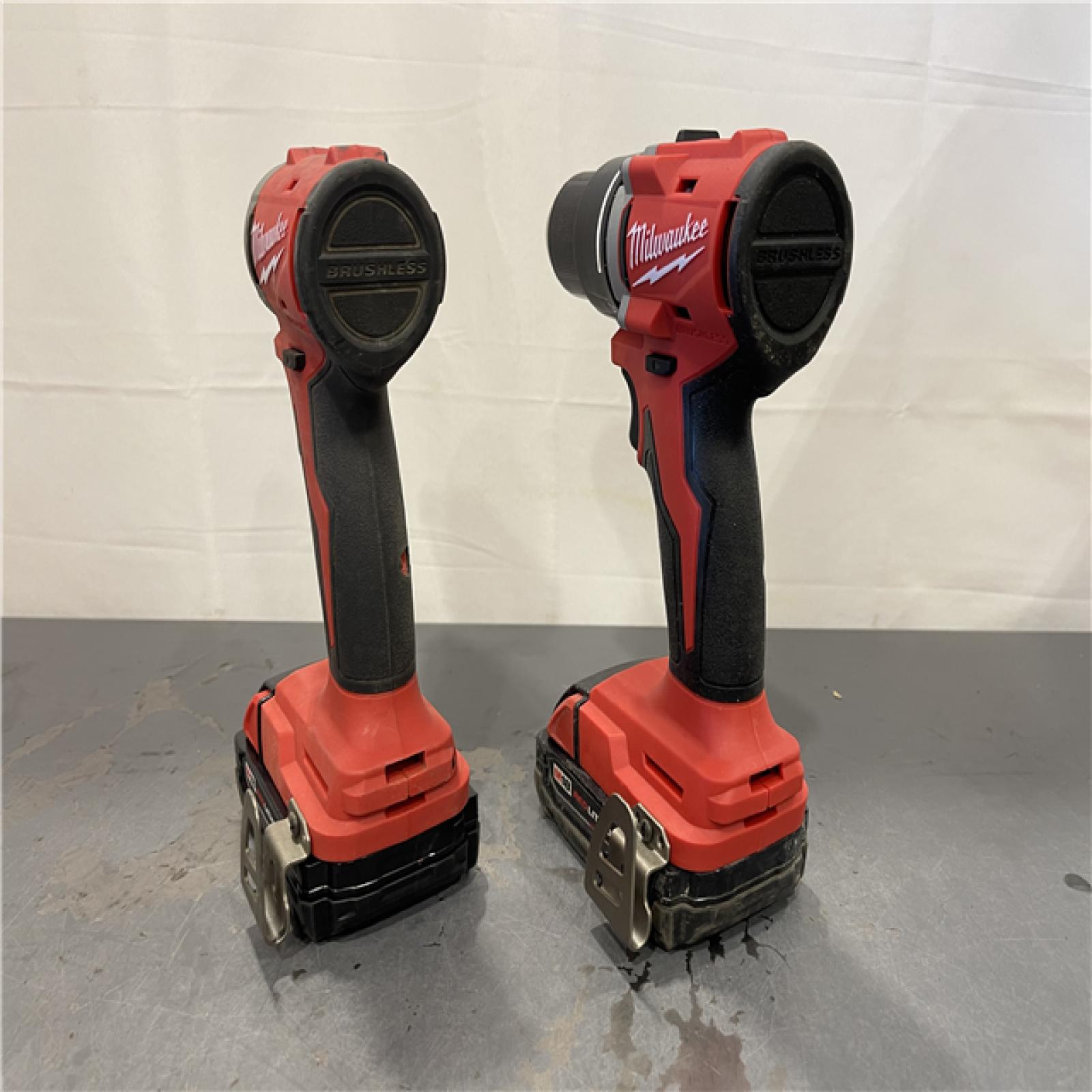 AS-IS - Milwaukee M18 18V Lithium-Ion Brushless Cordless Compact Drill/Impact Combo Kit