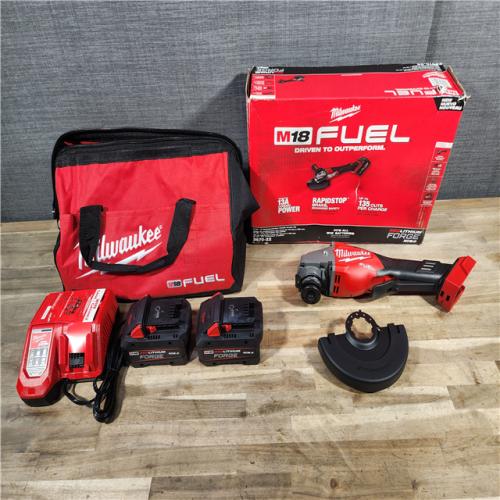 HOUSTON LOCATION - AS-IS M18 FUEL 18-Volt Lithium-Ion Brushless Cordless 4-1/2 in./6 in. Braking Grinder w/Paddle Switch & Two FORGE 8.0 Ah Battery