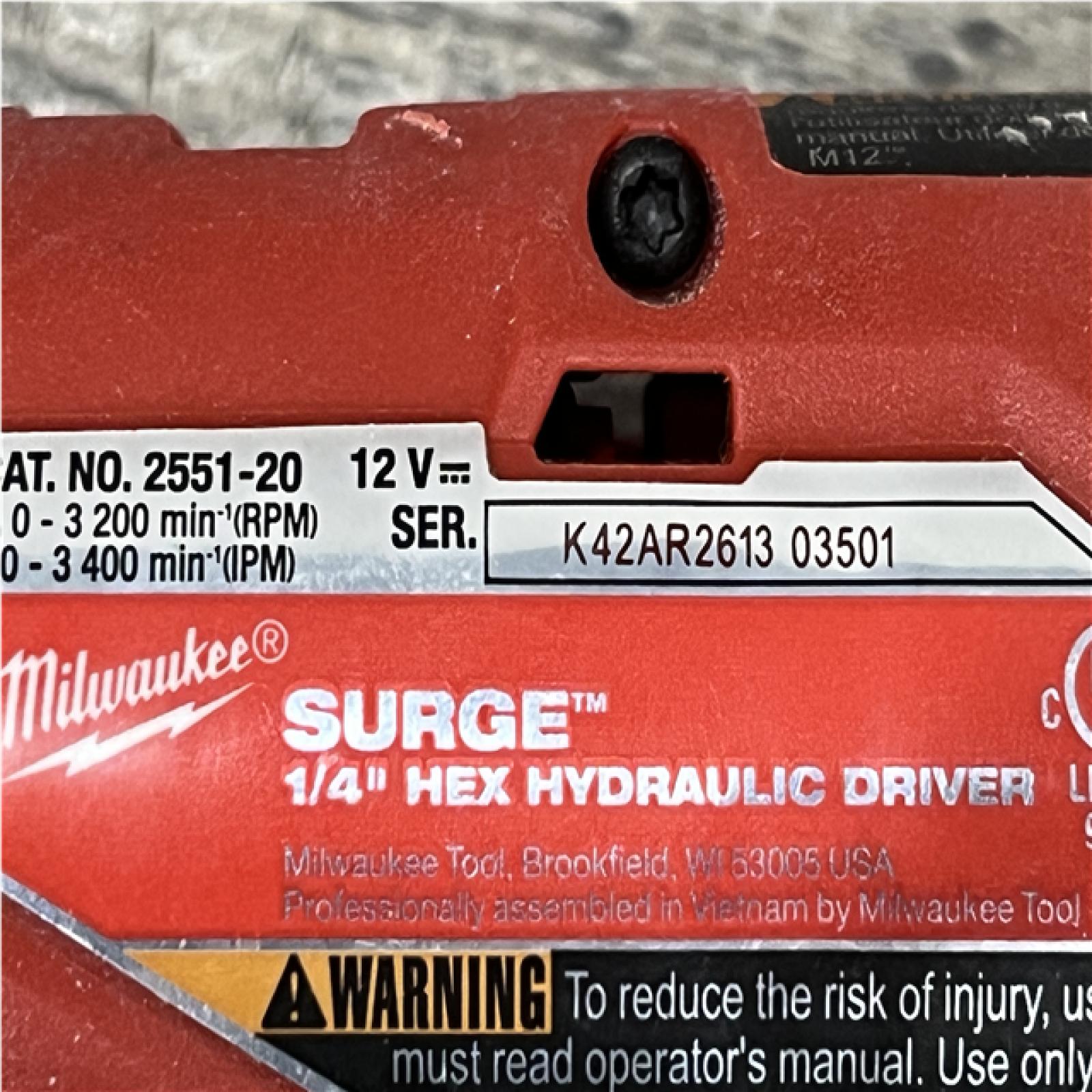 AS-IS Milwaukee FUEL SURGE 12V Lithium-Ion Brushless Cordless 1/4 in. Hex Impact Driver Compact Kit