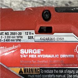 AS-IS Milwaukee FUEL SURGE 12V Lithium-Ion Brushless Cordless 1/4 in. Hex Impact Driver Compact Kit