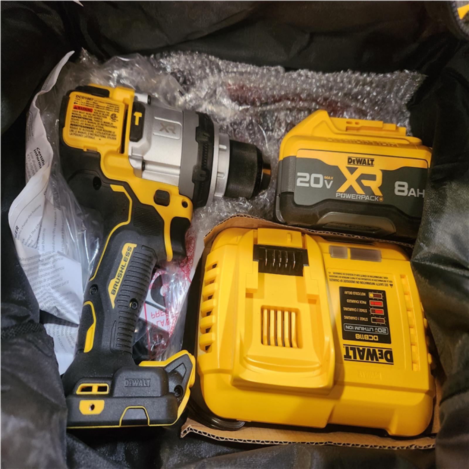 Phoenix NEW DEWALT 20V XR Lithium-Ion Cordless Hammer Drill Kit with 8.0 Ah Battery, Charger and Kit Bag