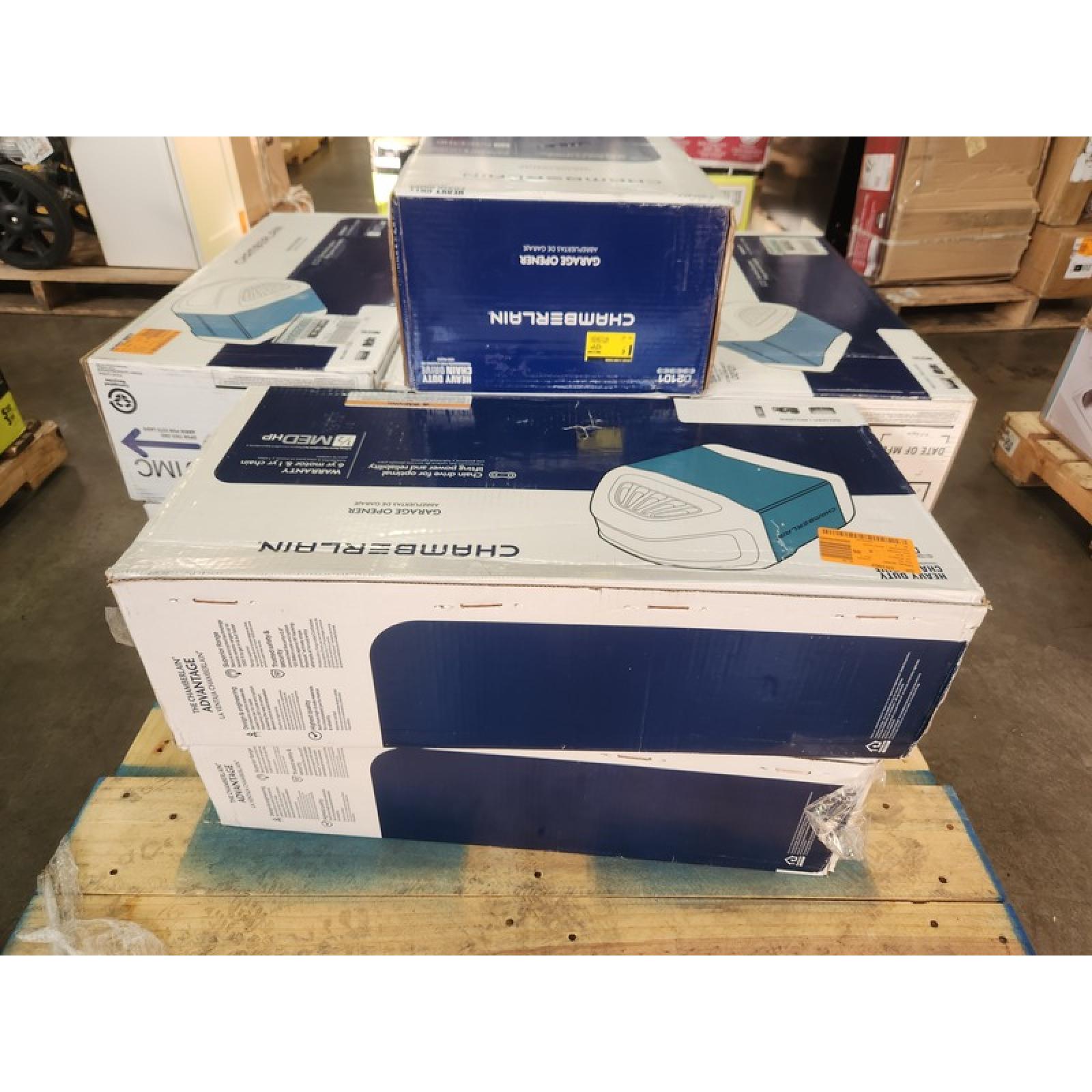 Phoenix NEW Chamberlain 1/2 HP Heavy-Duty Chain Drive Garage Door Opener Pallet (9-Boxes)