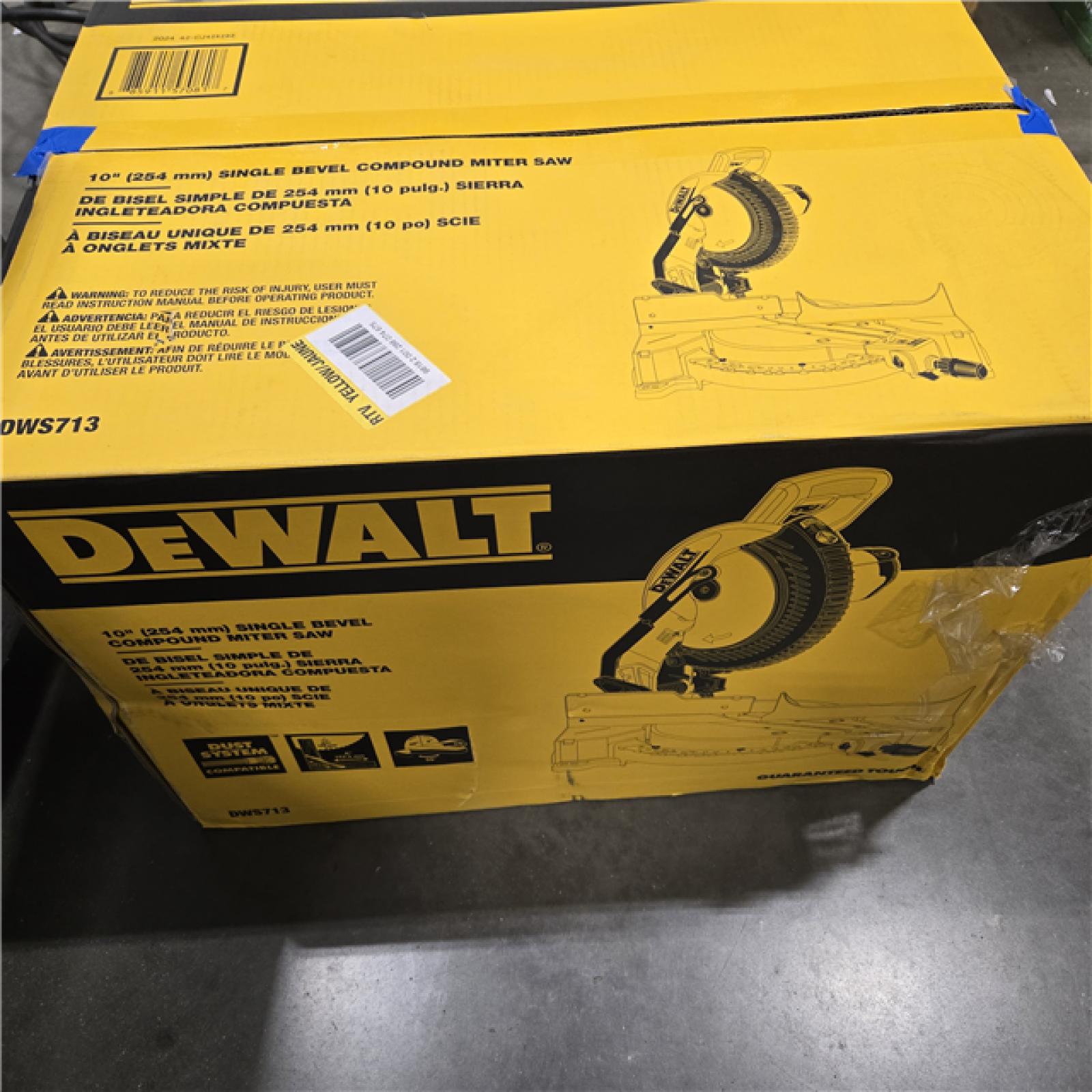 AS-IS  DEWALT 15 Amp Corded 10 in. Compound Single Bevel Miter Saw