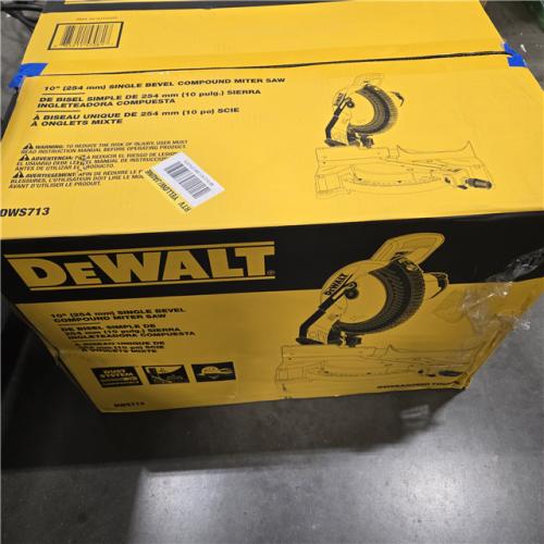 AS-IS  DEWALT 15 Amp Corded 10 in. Compound Single Bevel Miter Saw