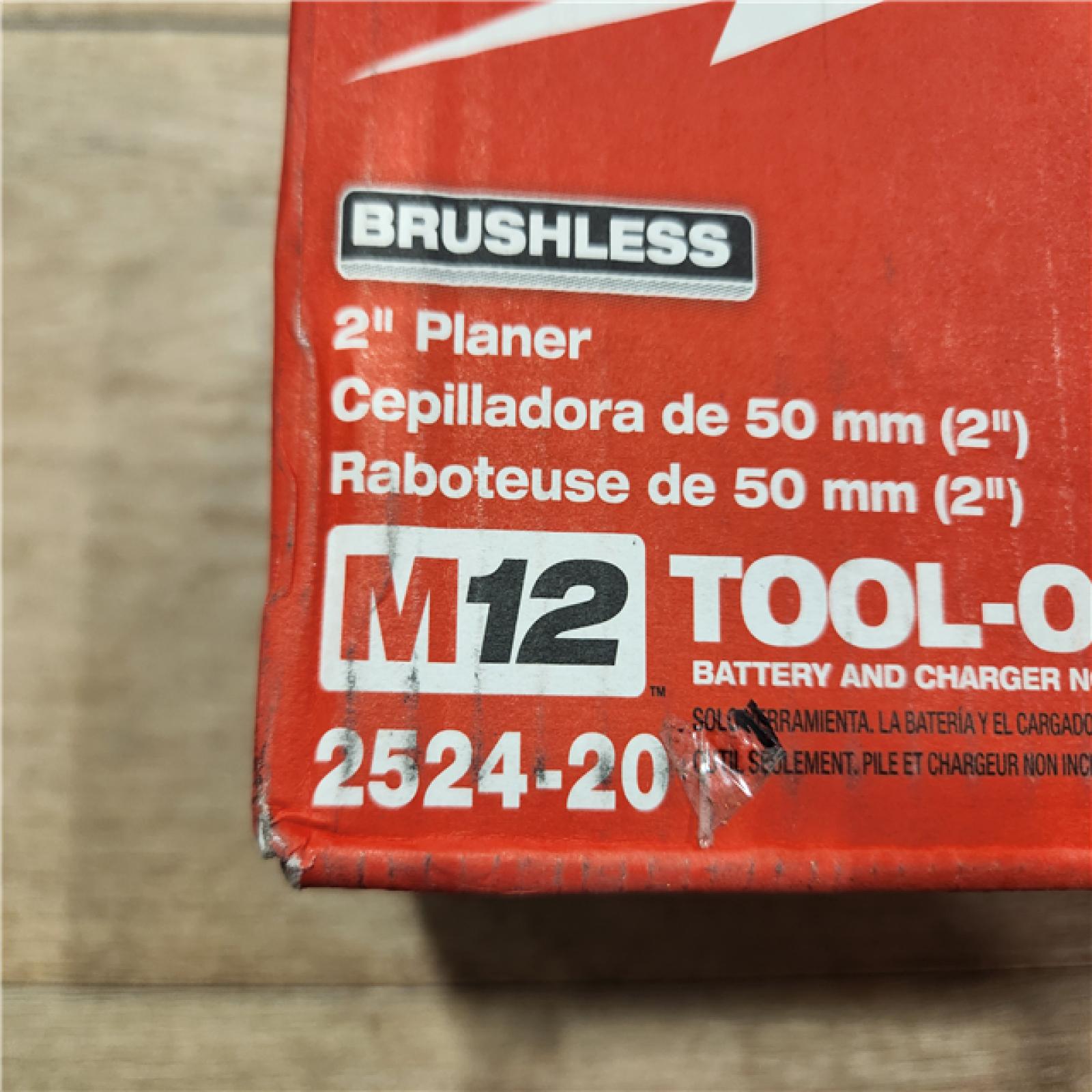AS-IS- Milwaukee M12 Brushless 2-inch Planer  Tool Only