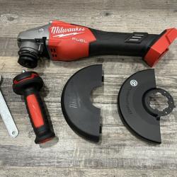 AS-IS Milwaukee FUEL 18V Lithium-Ion Brushless Cordless 4-1/2 in./6 in. Braking Grinder with Slide Switch (Tool-Only)