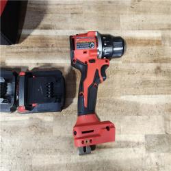 HOUSTON LOCATION - AS - IS Milwaukee 18V Lithium-Ion Brushless Cordless 1/2 in. Compact Drill/Driver Kit