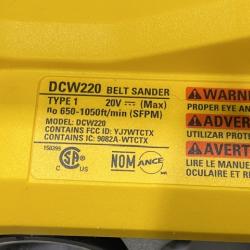 AS-IS DEWALT 20V MAX* XR Brushless Cordless Belt Sander (Tool-Only)