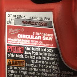 AS-IS Milwaukee FUEL 18V Lithium-Ion Brushless Cordless 7-1/4 in. Circular Saw (Tool-Only)
