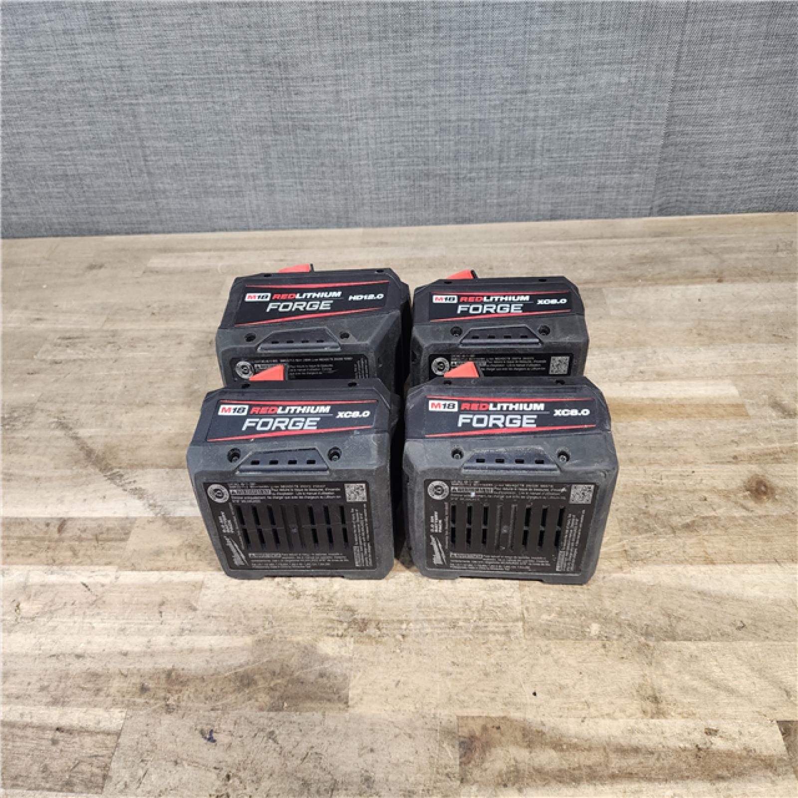 HOUSTON LOCATION - AS-IS MILWAUKEE FORGE BATTERY PACK QTY - 4