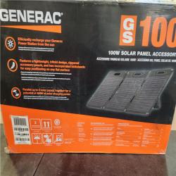 Phoenix NEW Generac 100-Watt Portable Solar Panel with 20.1 Volt Output  IP67 Solar Charger for Power Station / Generator - GS100