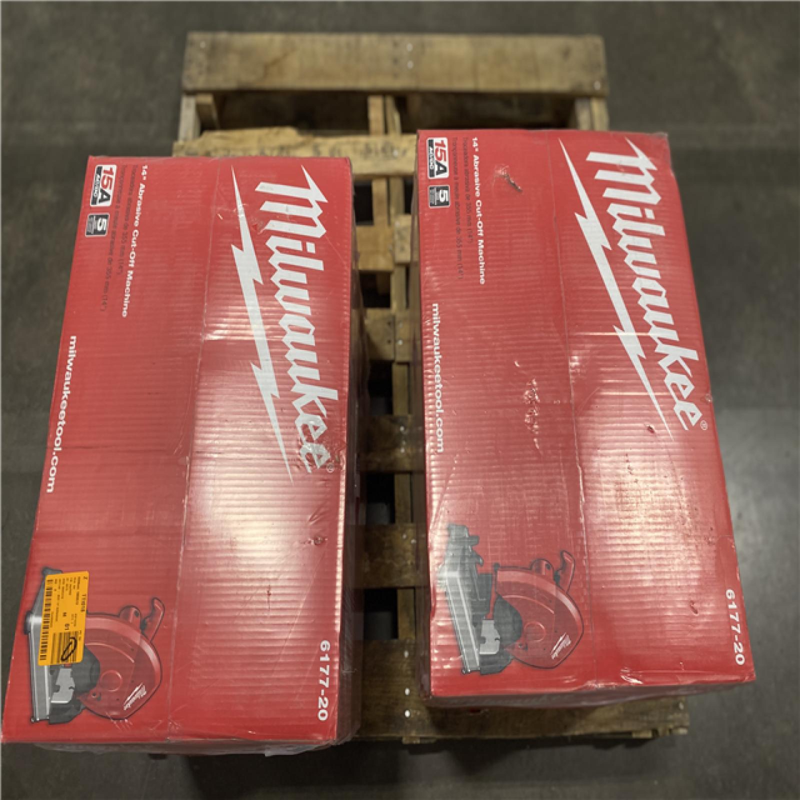 Dallas Location - NEW- Milwaukee 14 in. 15 Amp Abrasive Cut-Off Machine(Lot Of 2)