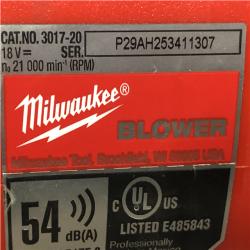 AS-IS Milwaukee FUEL 120 MPH 500 CFM 18V Lithium-Ion Brushless Cordless Handheld Blower (Tool-Only)