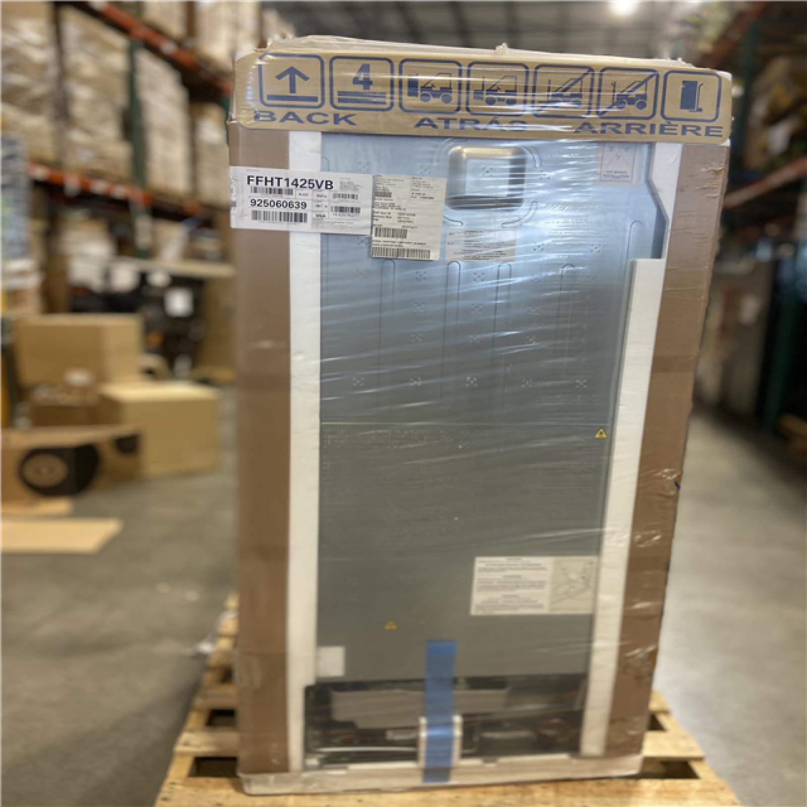 DALLAS LOCATION - Frigidaire 27.6 in. 14 cu. ft. Top Freezer Refrigerator in Black, ENERGY STAR