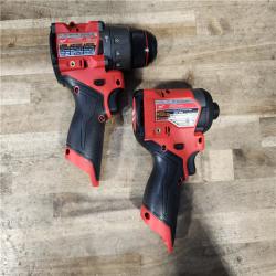 HOUSTON LOCATION - AS-IS Milwaukee FUEL 12-Volt Lithium-Ion Brushless Cordless Hammer Drill and Impact Driver Combo Kit