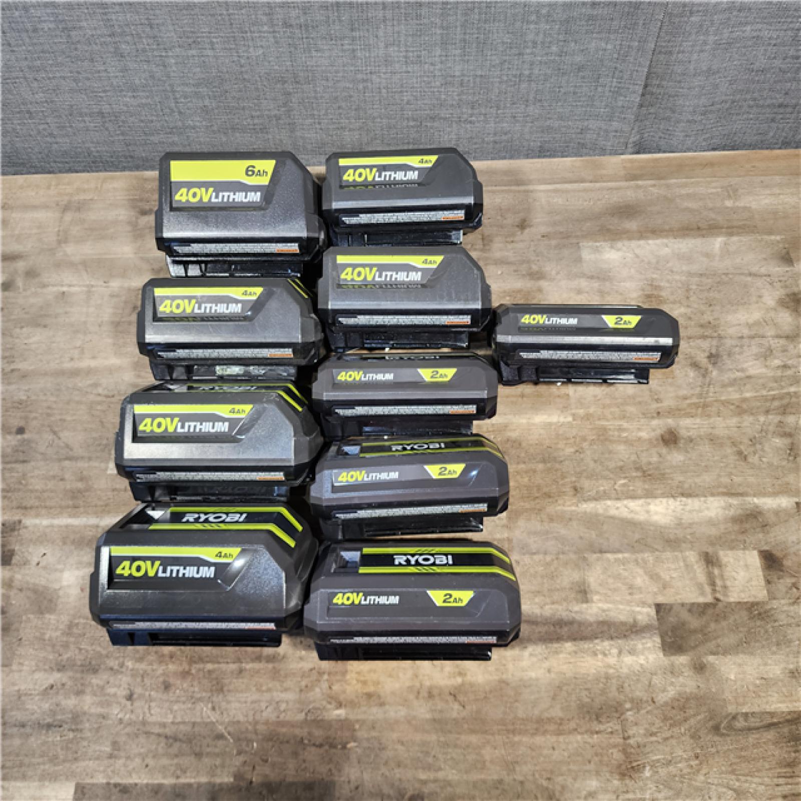 HOUSTON LOCATION - AS-IS RYOBI BATTERY PACK QTY - 10