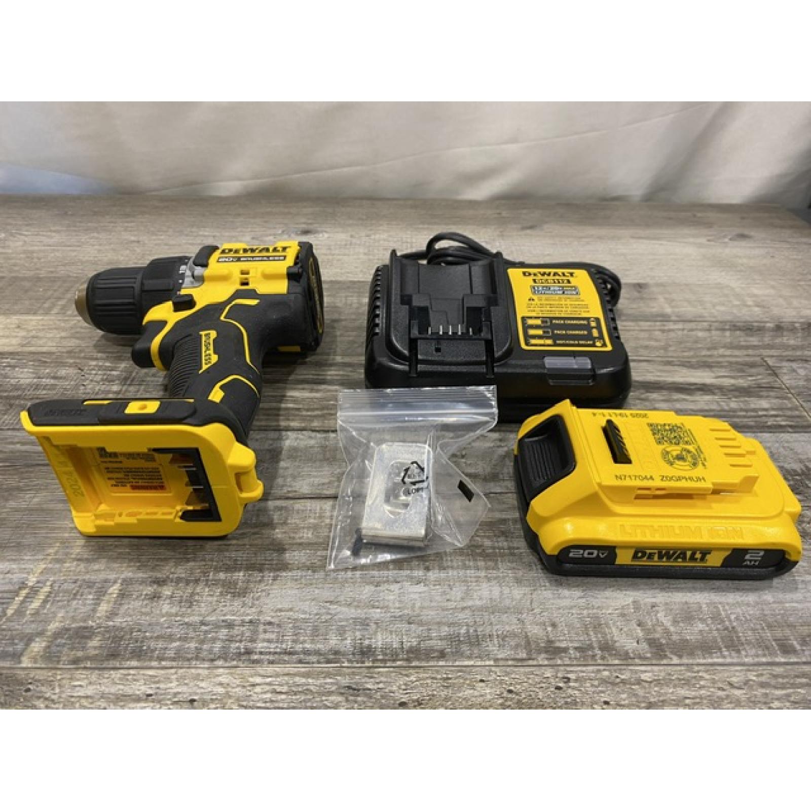 AS-IS DEWALT Atomic 20V Lithium-Ion Cordless Compact 1/2 in. Drill/Driver Kit