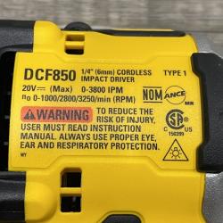 AS-IS DEWALT ATOMIC 20V MAX Lithium-Ion Cordless 1/4 in. Brushless Impact Driver Kit