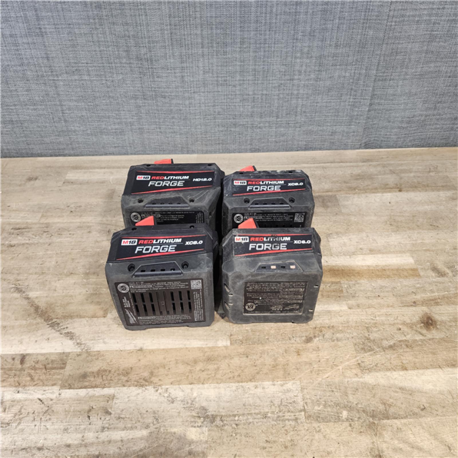 HOUSTON LOCATION - AS-IS MILWAUKEE FORGE BATTERY PACK QTY - 4