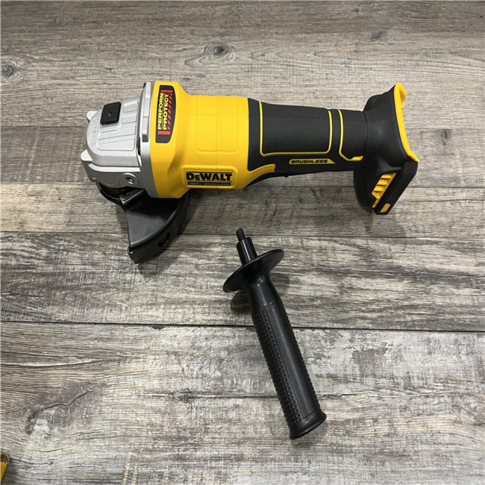 AS-IS DEWALT 20V MAX Cordless Brushless 4-1/2 in. Angle Grinder with Paddle Switch (Tool Only)