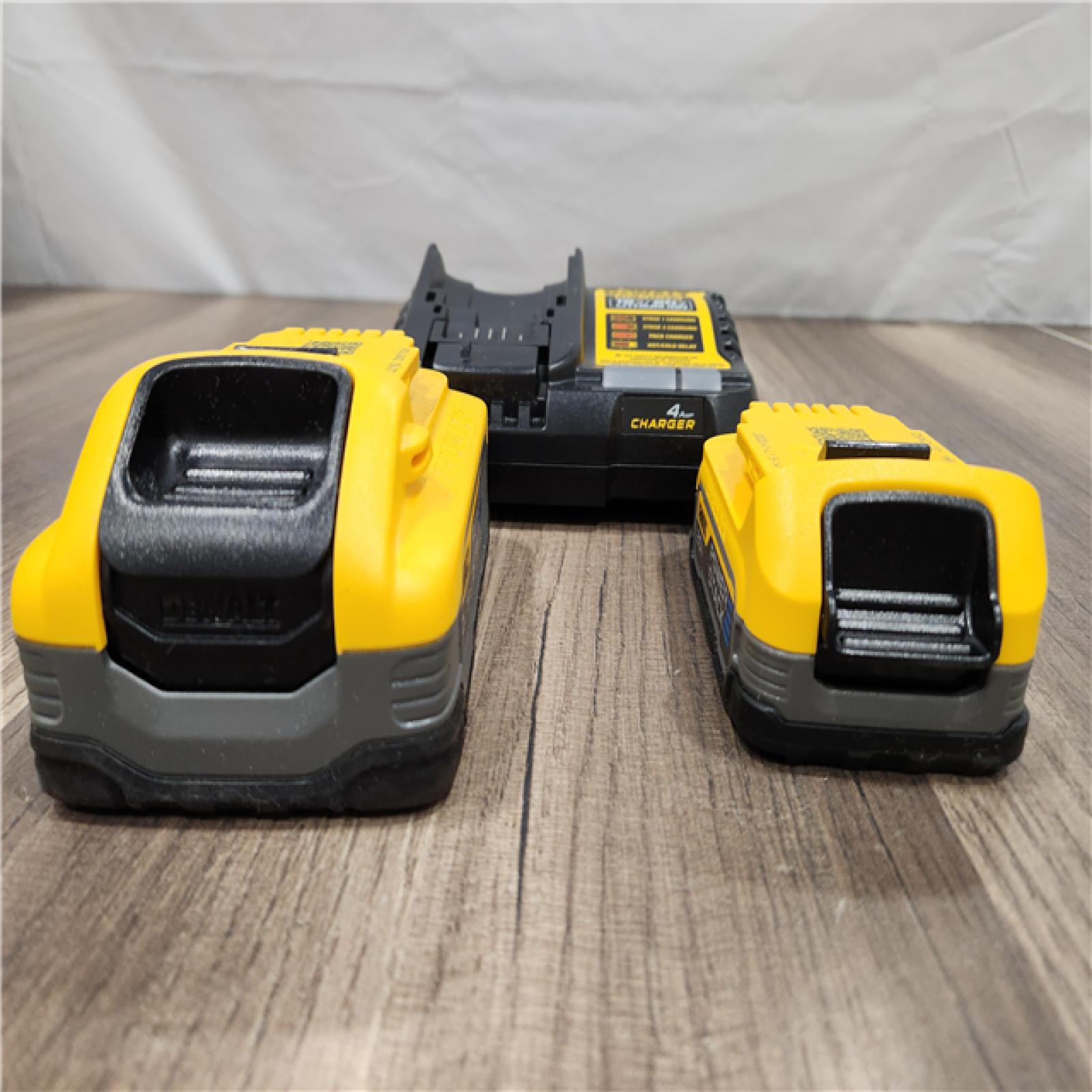 AS-IS - DeWalt 20V MAX POWERSTACK DCBP315-2C Lithium-Ion 1.7Ah and 5Ah Battery and Charger Starter Kit 3 Pc